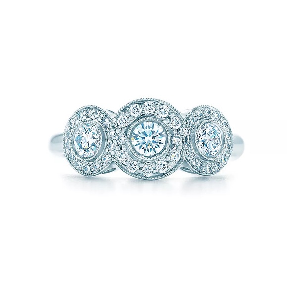 Tiffany & Co. Circlet Platinum & Diamond Ring - Picture 3 of 5